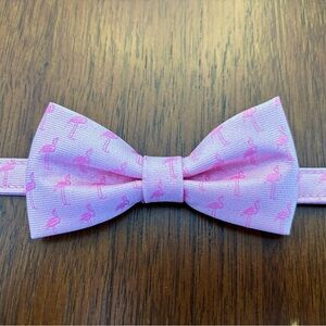Janie and Jack pink flamingoes baby bow tie size 0-24M
